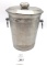 Metal ice bucket with lid