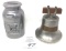 Vintage Liberty Bell and milk can banks