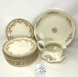Homer Laughlin plates, bowl and creamer