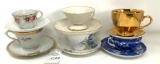 6 - Vintage cups and saucers