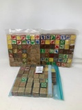 Vintage childrens wooden blocks