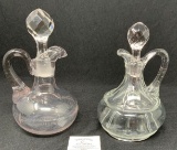 2 - vintage glass cruets