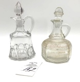 2 - vintage glass cruets