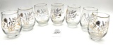 7 - Vintage Libby flour and wheat glasses