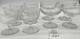 Vintage glass stemmed dessert cups