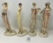 Antique Seymore Mann plastic lady figurines set of 4