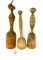 Three antique wooden kitchen utensils