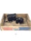 Vintage binoculars in wooden Pepsi crate
