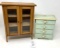 Antique child?s toy dresser and cupboard