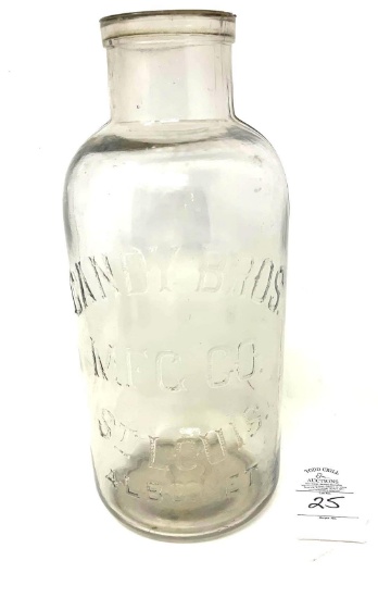 Antique Candy Bros Mfg Co St Louis 4 lb jar