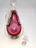 Vintage Murano glass pear 5.5 in H