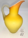 Mt Washington satin glass pitcher 6.75 in H
