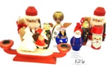 Vintage wooden christmas items