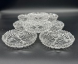 Eight Antique Libbey American brilliant cut glass ice cream dishes - Before 1906