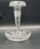 Antique American brilliant etched and cut glass epergne