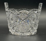 Antique American brilliant glass ice bucket