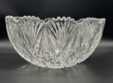 Antique American brilliant cut glass punch bowl