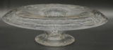 Antique console bowl with cut and edged glass