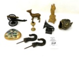 Vintage brass and cast miniature collectibles