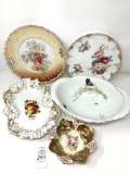 Antique hand painted dishes, one Haviland