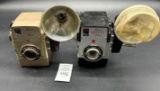 Two vintage Brownie Bulls Eye Cameras