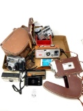 Assorted vintage Kodak cameras, Brownie movie cameraa