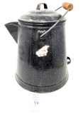 Antique black granite water pitcher Colombian