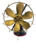 Antique electric Westington house metal gold bladed fan
