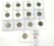 Indian Head Nickels (13) - Mixed Dates