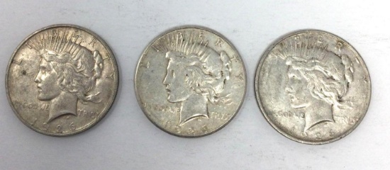 1926 Peace Silver Dollars (3)