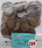 Wheat Pennies (122) - Mixed Dates