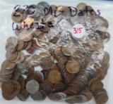 Wheat Pennies (220) Mixed Dates