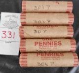 1930s P Wheat Pennies (5 Rolls)