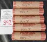 1950s P Wheat Pennies (5 Rolls)