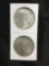 2 - 1922 Peace Silver Dollars
