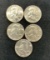 5 - 1962 Franklin Half Dollars