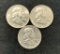 3 - 1963 Franklin Half Dollars
