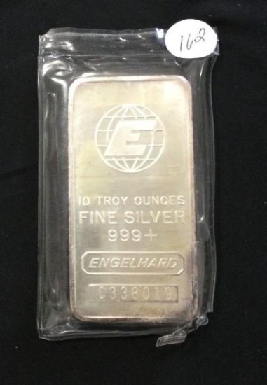 Engelhard 10 Troy Oz Fine Silver Bar