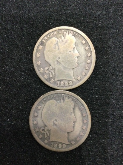 1898 and 1899 Barber Quarters