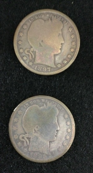 1895 and 1897 Barber Quarters