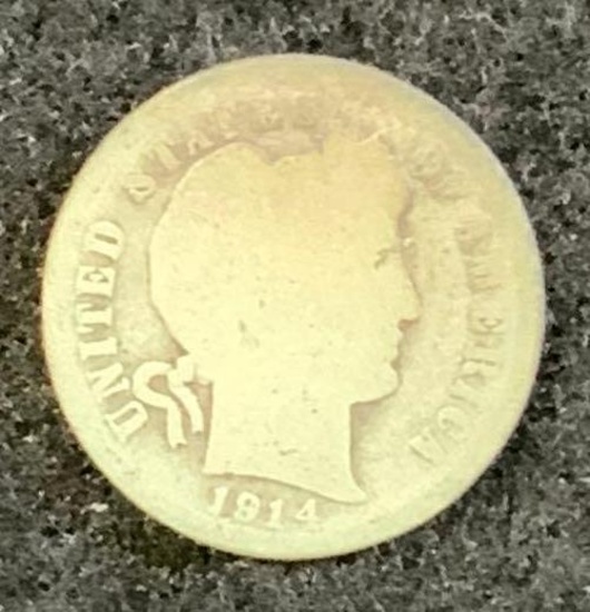 1914 Barber Dime