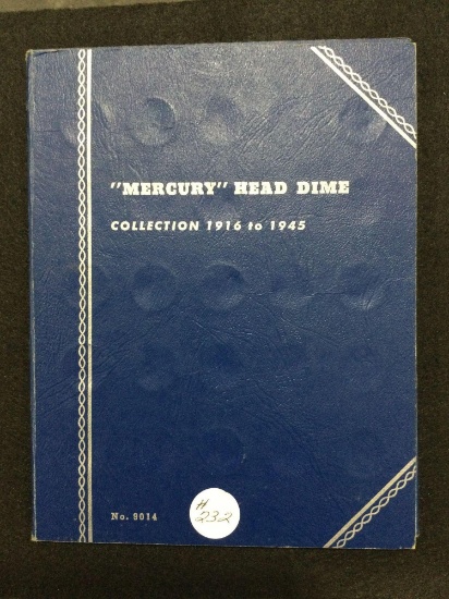1916 to 1945 Mercury Dime Book NOT COMPLETE