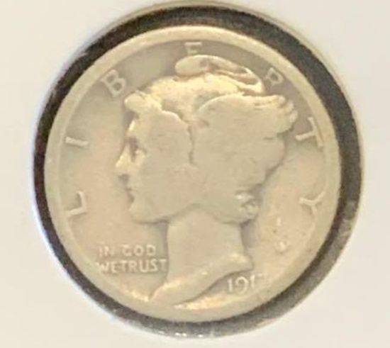 1917 Mercury Dime