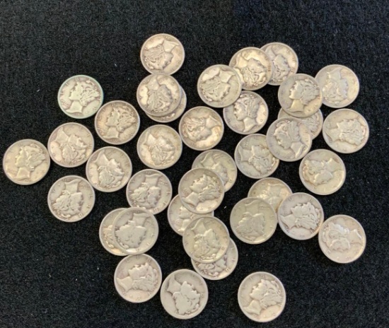 37 - Mercury Dimes Mixed Years