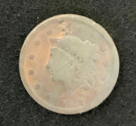 1837 Coronet Cent
