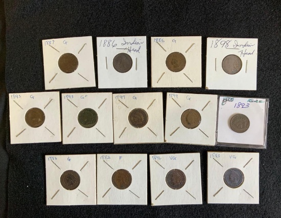 Indian Head Cents Assorted Years