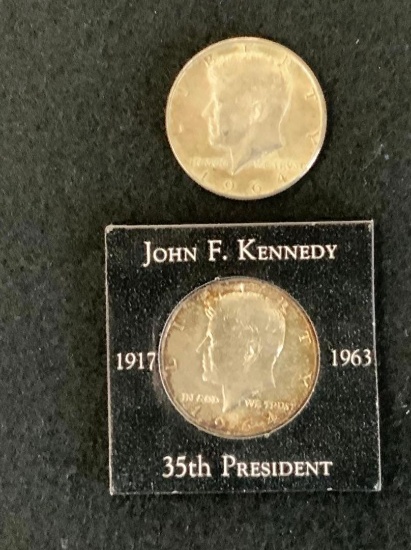 2 - 1964 Kennedy Half Dollars