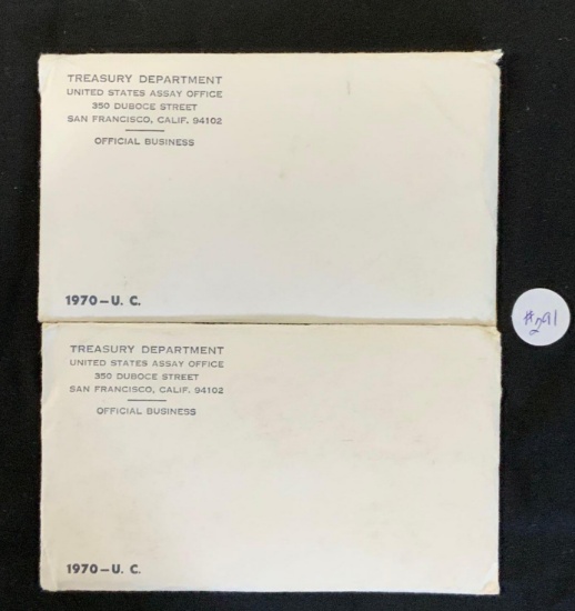 2 - United States Treasury Uncirculated Mint Sets