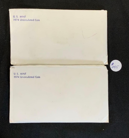 2 - 1974 United States Treasury Uncirculated Mint Sets