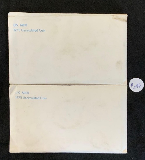 2 - 1975 United States Treasury Uncirculated Mint Sets